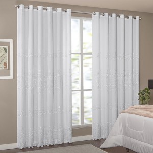 Cortina Voil Bordado Liz