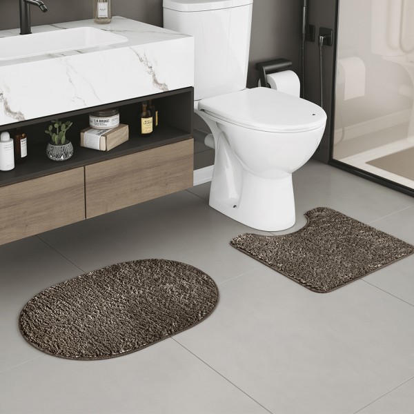 Kit Tapete Para Banheiro Comfort 02 Peças